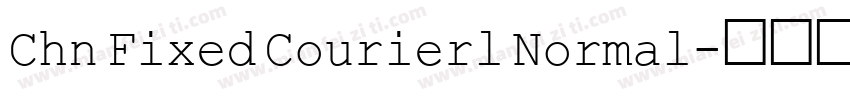 Chn Fixed Courierl Normal字体转换